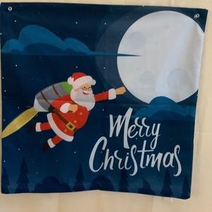 Merry Christmas Decorative Throw Pillow Covers Square Pillow Cases with Santa